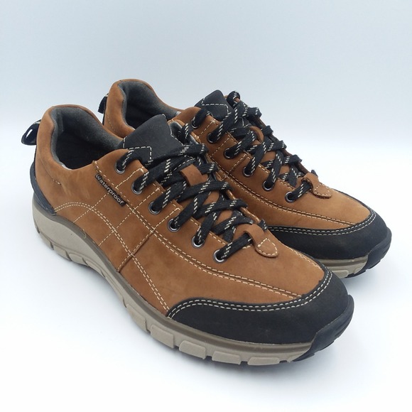 Clarks Wave Walk Trek Brown Leather Waterproof Hiking Shoes Womens 6.5 - Picture 4 of 14